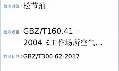 溶剂汽油检测标准_gbz160溶剂汽油